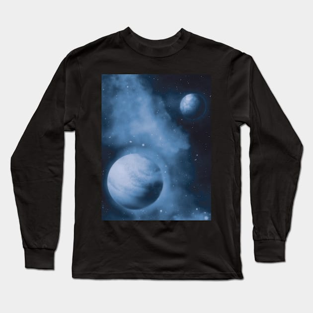 Space Galaxy Universe Gift For Outer Space Fan Gift For Men, Women & Kids Long Sleeve T-Shirt by Art Like Wow Designs